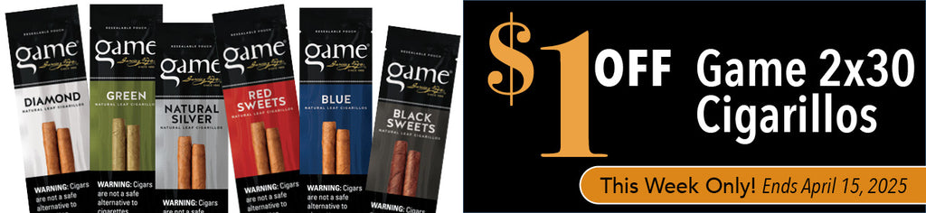 $1 off select Game Cigarillos